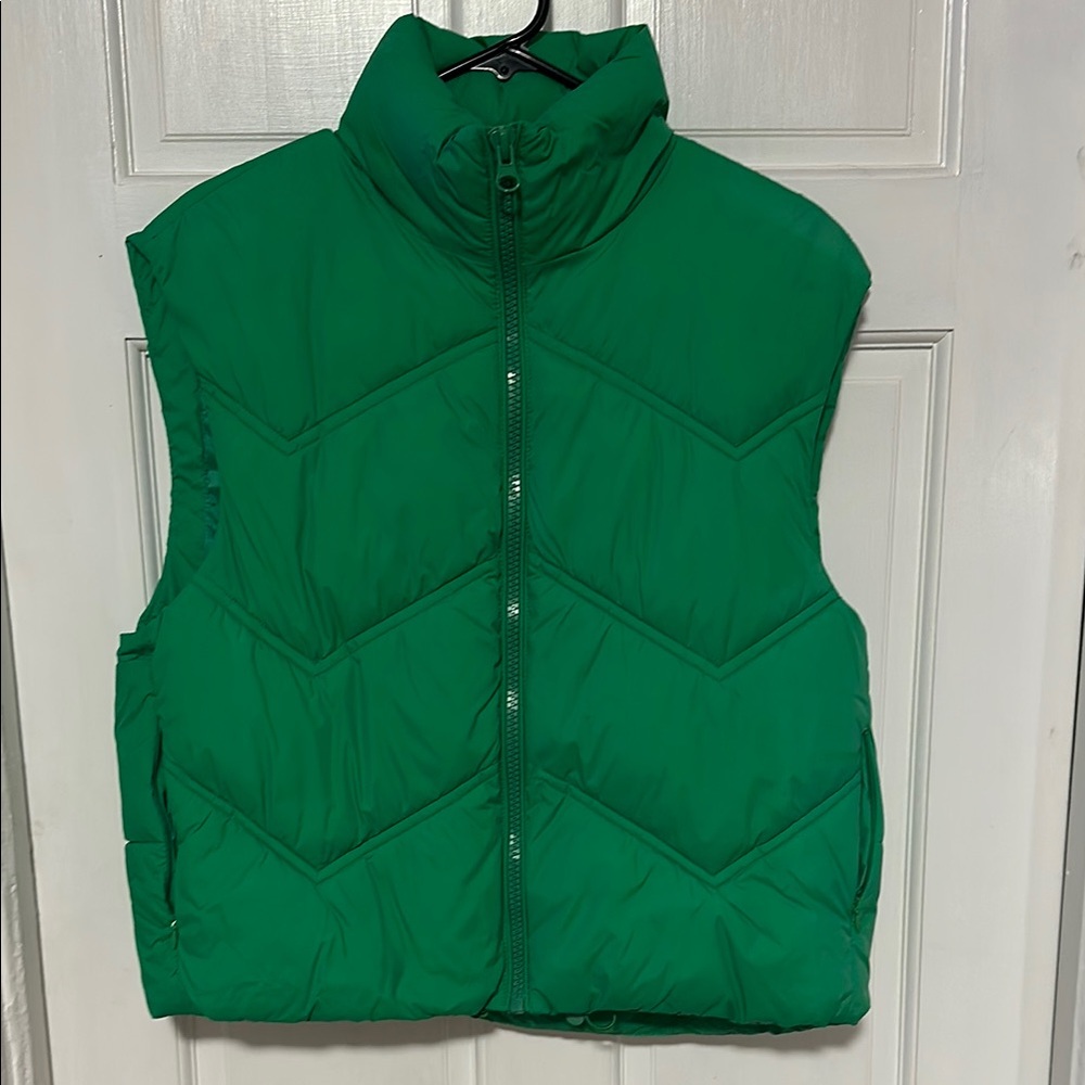 Zara Vibrant Green Puffer Jacket
